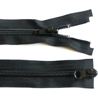 Spirálový zip no.5 rozepínací dvoucestný 90cm černý