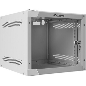 Lanberg Комуникационен шкаф Lanberg rack cabinet 10 wall-mount 4U / 280x310 for self-assembly (flat pack), grey (WF10-2304-10S)