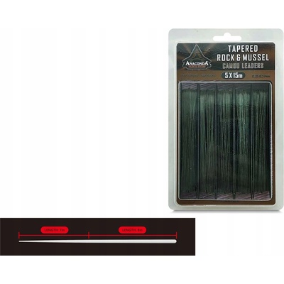 Anaconda ujímaný šokový camou green 5x15 m 0,30-0,57 mm