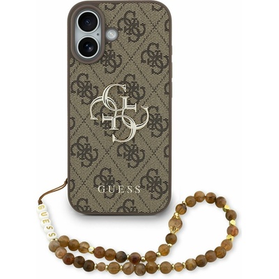 GUESS PU 4G Metal Logo Strap Задний Чехол за iPhone 17 Brown Guess | Kafyav | ЖЕНИ | UNI