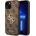 GUESS Предпазен калъф Guess PU 4G Metal Logo за iPhone 15, кафяв