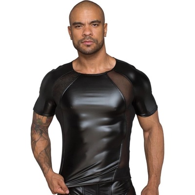 Noir Handmade H056 Men's T-Shirt Made of Powerwetlook with 3D Net Inserts – Zbozi.Blesk.cz