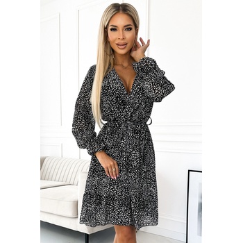 numoco basic Шифонена рокля в черен цвят 506-1nmc-2157 - Черен, размер uni