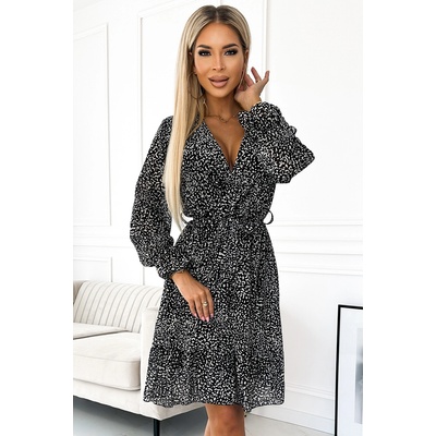 numoco basic Шифонена рокля в черен цвят 506-1nmc-2157 - Черен, размер uni