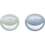 Nuk Силиконови залъгалки NUK Perfect Match - Mommy Feel, 0-6 м, 2 броя, зелена/синя (10175336) - ozone