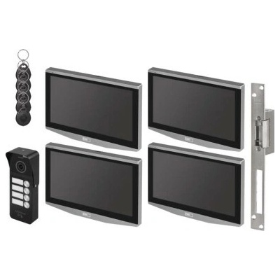 GoSmart Sada videovrátnika IP-750 pre 4 účastníkov s el. zámkom