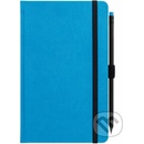 Notes s tužkou modrý
