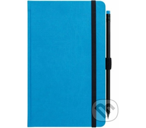 Notes s tužkou modrý