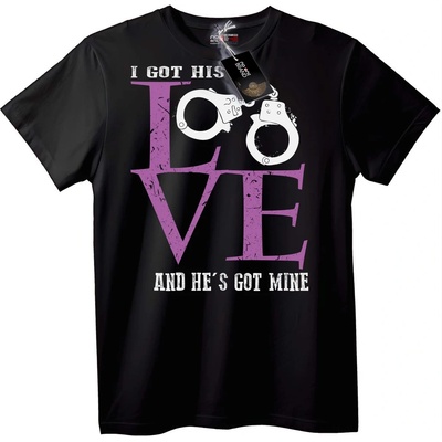 NOONEBRAND Тениска Любов и белезници - 3XL, Black