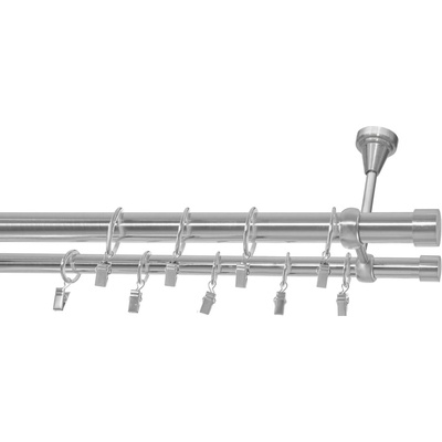 Rolmajster Kovová záclonová tyč Nehrdzavejúca oceľ Stropná 25 mm 200 cm