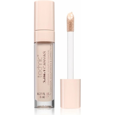 Technic Cosmetics 3-In-1 Canvas dlhotrvajúci korektor Porcelain 8 ml