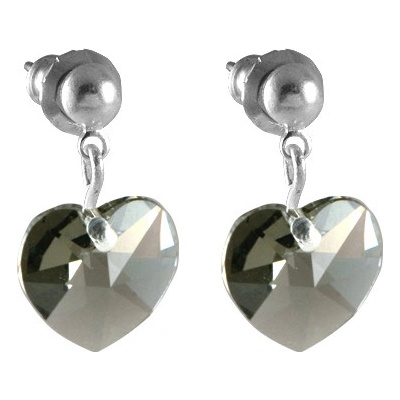 JSB se Swarovski Elements tvar srdce šedá 793902an