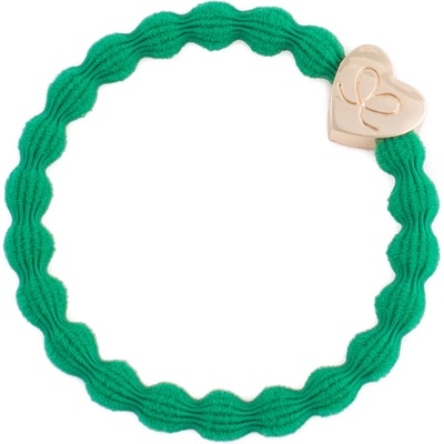 By Eloise London Gold Heart Ластик за коса за жени цвят Emerald Green