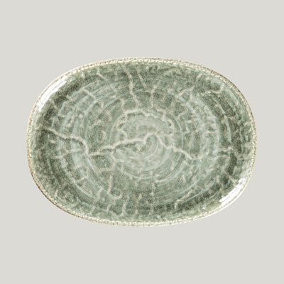 RAK Porcelain Krush talíř oválný 28 x 20,5 cm zelený KSOP28SG-6