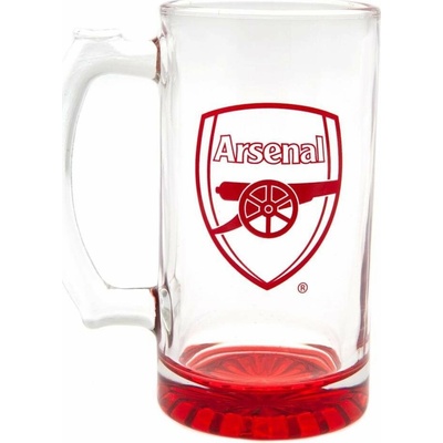 Arsenal Sklenice Fot Fans FC červený znak klubu 425 ml
