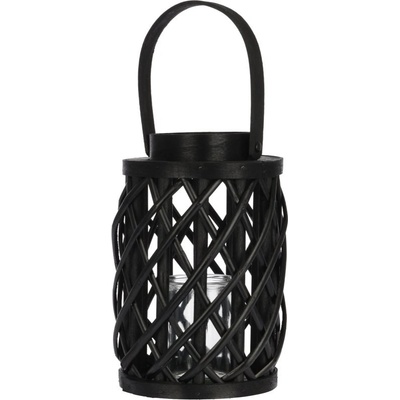 PROGARDEN Lampáš na sviečku 25 cm čierna vŕba