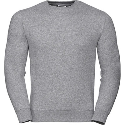 Russell unisex mikina z česané bavlny R-262M-0 light Oxford -Heather