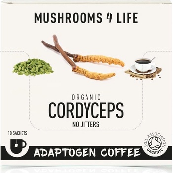 Mushrooms 4 Life Rozpustná ze Sumatry s houbou cordyceps vanilkou a kardamomem 10 x 30 g