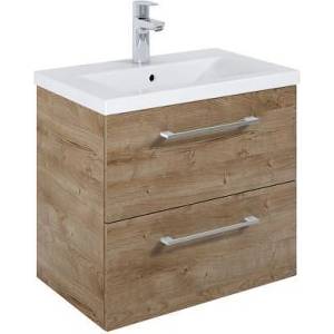 Roca Шкаф Roma Compact, 615 x 395 mm, базов модул с 2 чекмеджета и умивалник, rural oak (A852473808)
