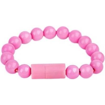 Náramek - nabíjecí kabel Bracelet s Apple lightning konektorem Barva: Růžová