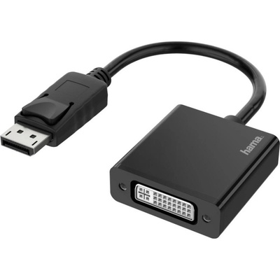 Hama Адаптер DisplayPort мъжко - DVI женско Ultra-HD 4K Essential Черен (HAMA-200336)