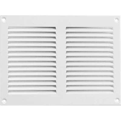 Ventishop KVMb 200x150 kovová hranatá větrací mřížka se síťkou, bílá