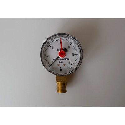 STENO Tlakoměr 50 0-6 bar 1/4" spodní M6S – Zboží Mobilmania