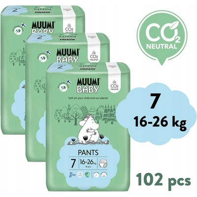 Muumi Baby Pants 7 XL 16-26 kg 102 ks