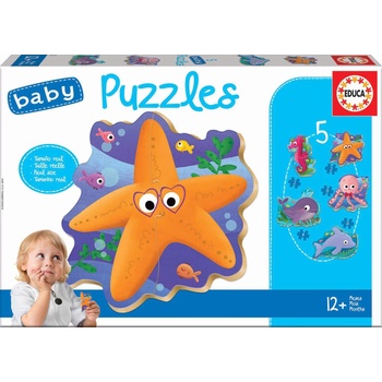 Image 1 of Educa - Puzzle 4in1 Baby Underwater World - 1 - 39 piese