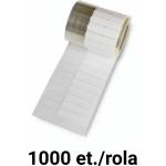 ZINTA Ролки с бели етикети за бижута 2x22x10mm, 1000 ет. /ролка, прозрачна опашка (72X10X1000-BIJU-FILTS)