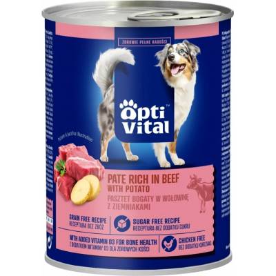Optivital Pork pâté rich in beef and potatoes 400 g