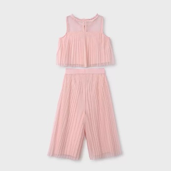 Image 1 of Abel & Lula Нежен комплект плисе с тюл за момиче Abel&Lula в розово