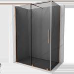 Mexen Velar плъзгаща се душ кабина 160 x 85 см, графит, четкована мед - 871-160-085-41-65 (871-160-085-41-65)