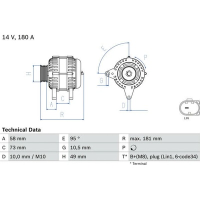 generátor BOSCH 0 986 084 630