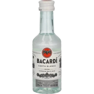 Bacardi Carta Blanca 40% 0,05 l (holá láhev)