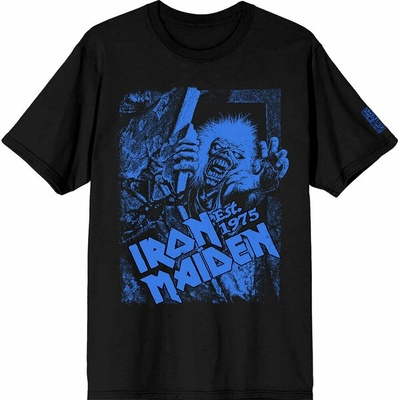 Iron Maiden tričko Est. 1975 No Prayer Grave Blue Black