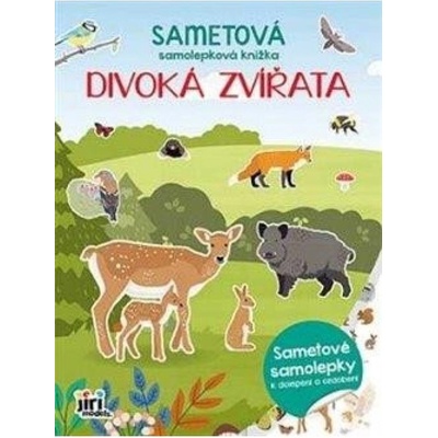 Jiri Models Sametová samolepková knížka Divoká zvířata