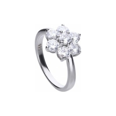 Diamonfire Prémiový strieborný prsteň so syntetickými diamantmi R3656