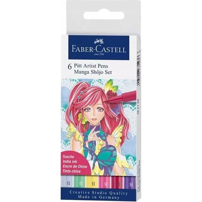 Faber-Castell 167155 Pitt Artist Pen Manga 6 ks Shojo