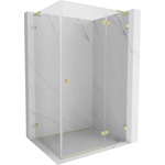Mexen Lunar L душ кабина с отваряща се дясна врата 95 x 80 см, прозрачна, златисто матирана - 834L-095-080-55-00-P (834L-095-080-55-00-P)