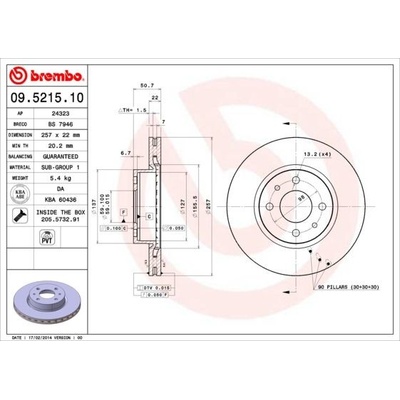 Brzdový kotouč BREMBO 08.8094.50 | Zboží Auto