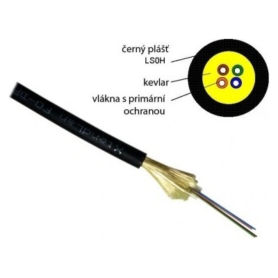 XtendLan FO-DP1000-4-0,5-BAL 9/125, 4c, DROP, 3,6mm LS0H, G.657A, 1000N, balení, 500m, černý