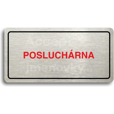 ACCEPT Piktogram POSLUCHÁRNA - stříbrná tabulka - barevný tisk