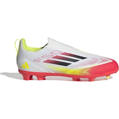 Adidas Детски футболни бутонки Adidas F50 League Laceless Childrens Firm Ground Football Boots - White/Red