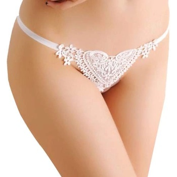 Mokko Секси прашки с перли и бродерия "mokko mafola white