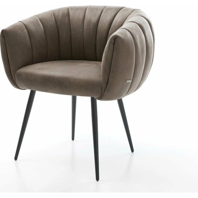 Delife Jada-Flex mikrovlákno taupe vintage 4-nohá zúžená černá taštičkové pružiny