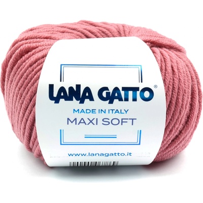 Lana Gatto pletací příze vlna merino MAXI SOFT tmavá starorůžová