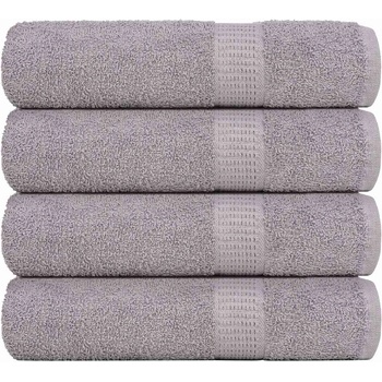 vidaXL Кърпи за баня 4 бр сиви 100x150 см 360 gsm 100% памук (136837)