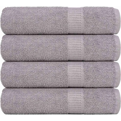 vidaXL Кърпи за баня FROGN 4 бр. Сиви 100x150 см 360 г/м2 (136837)