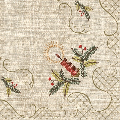 Daisy ubrousky vánoční Classic Christmas Embroidery 3V 33x33 cm 20 ks